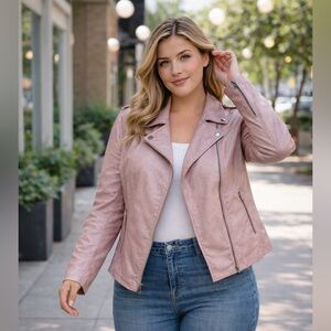 Torrid Rose Gold Pink Faux Leather Moto Jacket – Women’s Size 2 (18/20)